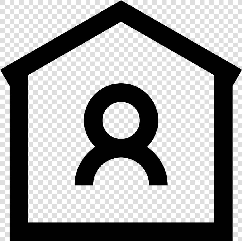 Person At Home Icon Free Png And Vector   Home With Tenant Icon Png Black  Transparent PngTransparent PNG