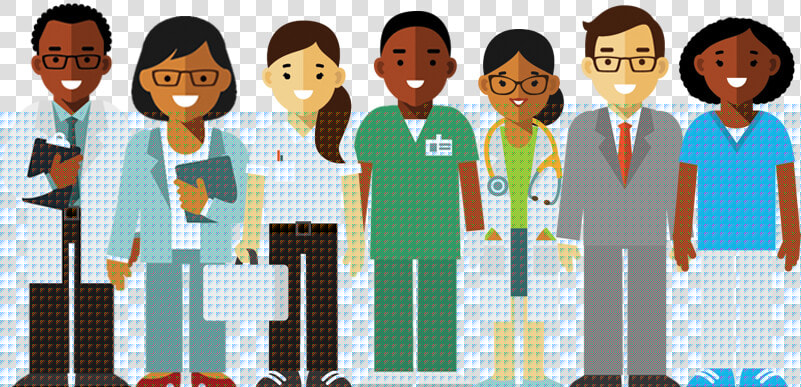 Illustration Showing A Group Of Medical Professionals   Professionals Cartoon  HD Png DownloadTransparent PNG