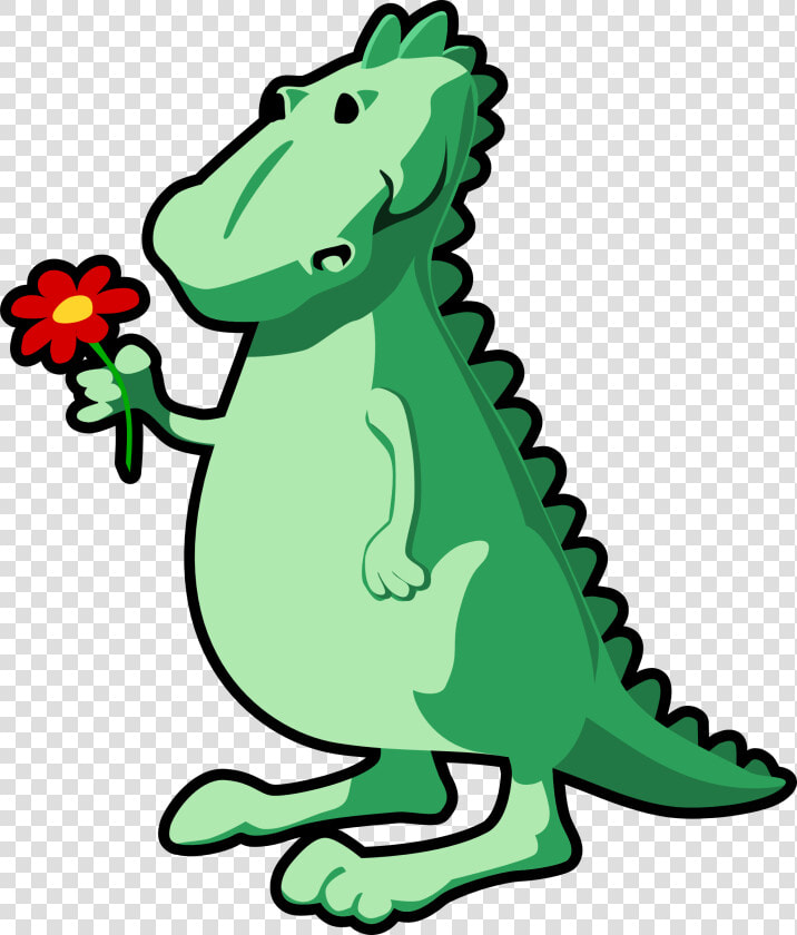 Dinosaurs Svg Christmas   Dinosaur With Flower  HD Png DownloadTransparent PNG