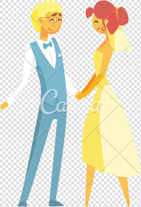 Bride And Groom Holding Hands   Imágenes De Caricaturas Agarrados De La Mano  HD Png DownloadTransparent PNG