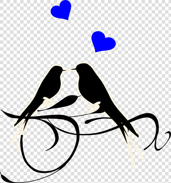 Love Birds Wedding Png Clipart   Png Download   Love Bird Clipart Black And White  Transparent PngTransparent PNG