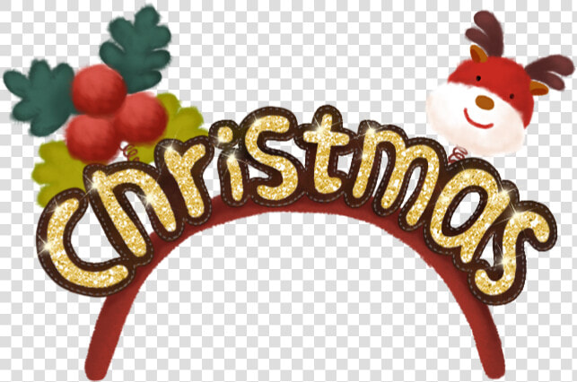  santahat  christmas  holly  deer  cute  glitter  colorful  HD Png DownloadTransparent PNG