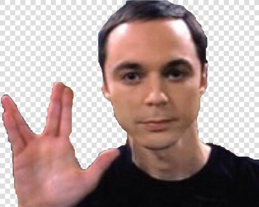 Sticker Other Sheldon Cooper The Big Bang Theory Tbbt   Sheldon Cooper Hand Sign  HD Png DownloadTransparent PNG