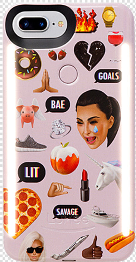 Lumee Duo Kimoji Multi Pink   Lumee Case Iphone 8 Plus Kimoji  HD Png DownloadTransparent PNG