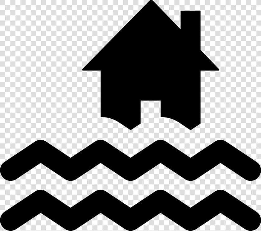 Flood   Silhouette House Clipart Black And White  HD Png DownloadTransparent PNG