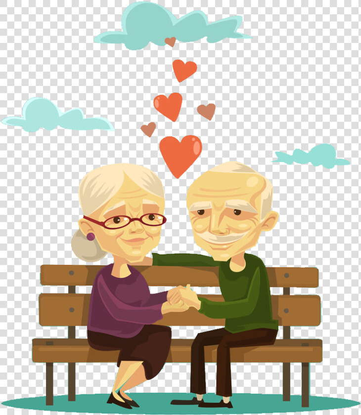 Old Age Love Internet Meme Chair   Cartoon Old Couple Clipart  HD Png DownloadTransparent PNG