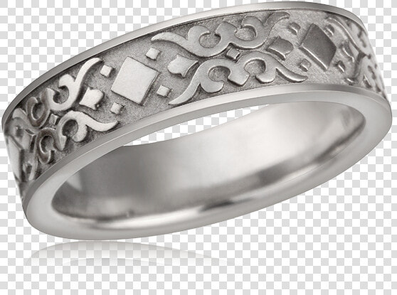 Baroque Wedding Band In Palladium   Engagement Ring  HD Png DownloadTransparent PNG