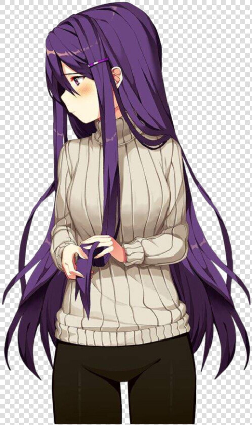 Yuri Ddlc Png   Transparent Cartoons   Yuri Doki Doki Literature Club  Png DownloadTransparent PNG