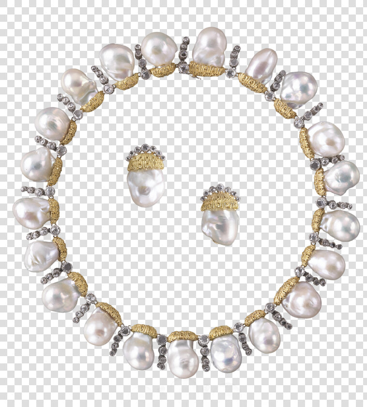 Buccellati   Necklaces   Minuetto Set   Necklaces   Buccellati Pearl And Diamonds Necklace  HD Png DownloadTransparent PNG