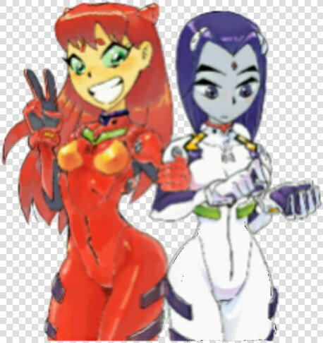  starrae  starfire And Raven  starfire  raven  teentitans   Cartoon  HD Png DownloadTransparent PNG