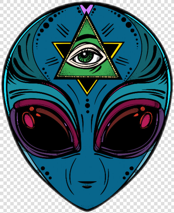  colorful  colourful  alien  illuminati  cool   Alien Illuminati Tattoo Designs  HD Png DownloadTransparent PNG