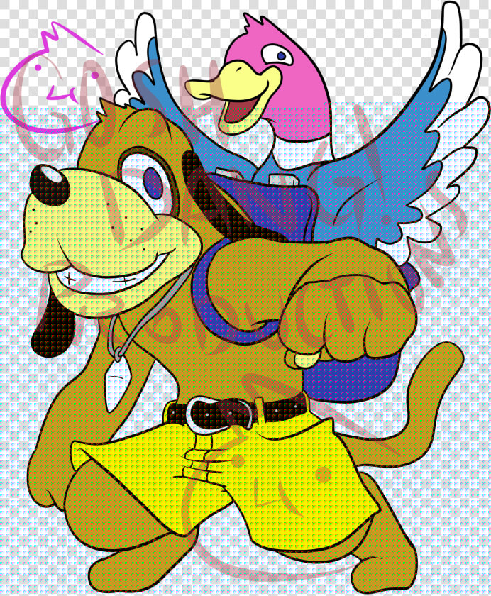 Duck Hunt Kazooie  Watermarked For My Protection   Cartoon  HD Png DownloadTransparent PNG