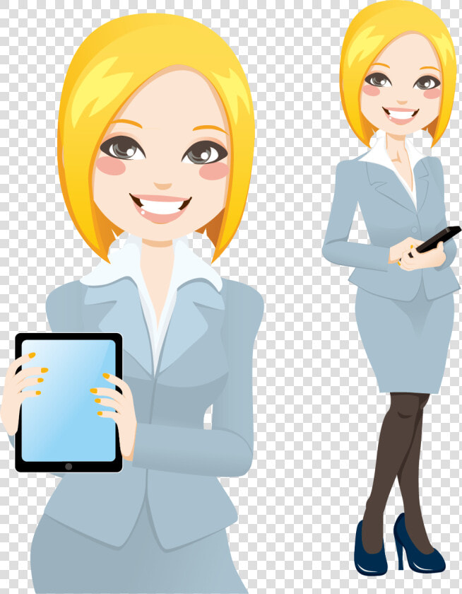 Business Career Woman Vector Material Png Download   Caricatura De Mujer Ejecutiva Rubia  Transparent PngTransparent PNG