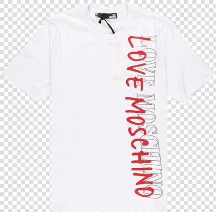Love Moschino Vertical Logo T shirt   Active Shirt  HD Png DownloadTransparent PNG