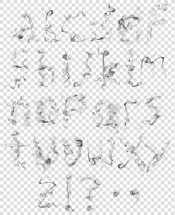 Smoke Font Alphabet   Smoke Font  HD Png DownloadTransparent PNG