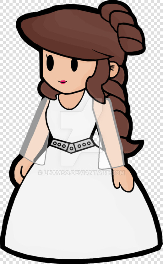 Princess Leia Star Wars Clipart Svg Library Library   Fan Made Paper Mario Princesses  HD Png DownloadTransparent PNG