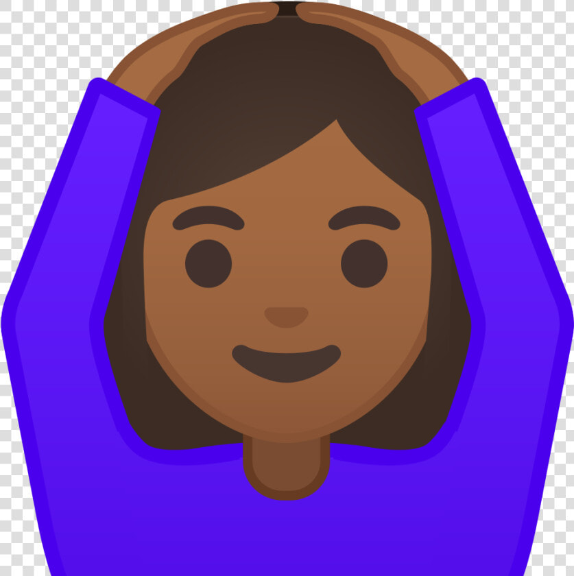 Woman Gesturing Ok Medium Dark Skin Tone Icon   Emoji Mulher  HD Png DownloadTransparent PNG