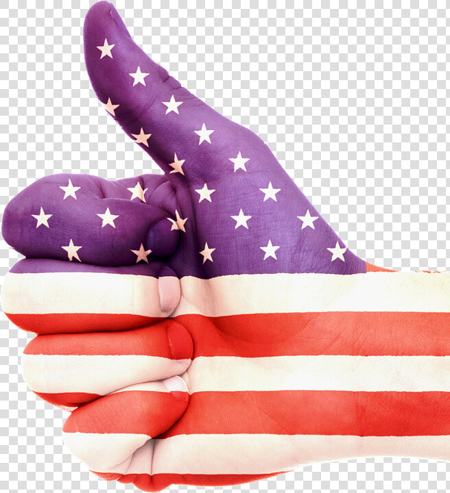 Mano  Bandera  América  U  S  Estados Unidos  American   American Flag Thumbs Up  HD Png DownloadTransparent PNG