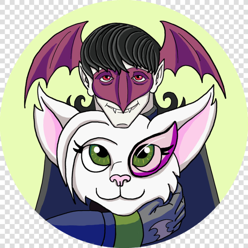 Leonid The Myotismon And Ravelin The Gatomon  tailmon    Cartoon  HD Png DownloadTransparent PNG