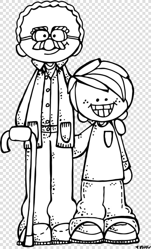 Visiting Grandparents Clipart Black And White  HD Png DownloadTransparent PNG