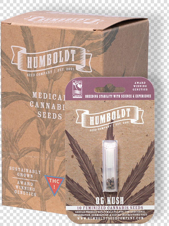 Og Kush 10 Feminized Retail Box Ogk 10 F Rb   Humboldt Seed Company Pineapple Muffin  HD Png DownloadTransparent PNG