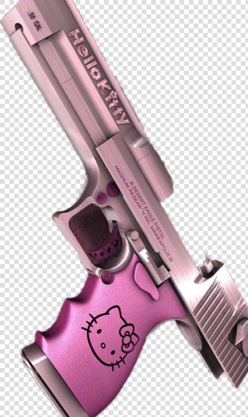Kunst Hello Kitty Gun Pink Poster Funny Desert Eagle   Pistols Airsoft Hello Kitty  HD Png DownloadTransparent PNG
