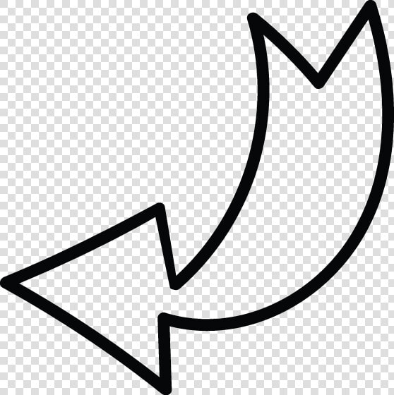 Left Down Arrow Wedge Tail Doodle   Transparent Doodle Of Arrow  HD Png DownloadTransparent PNG