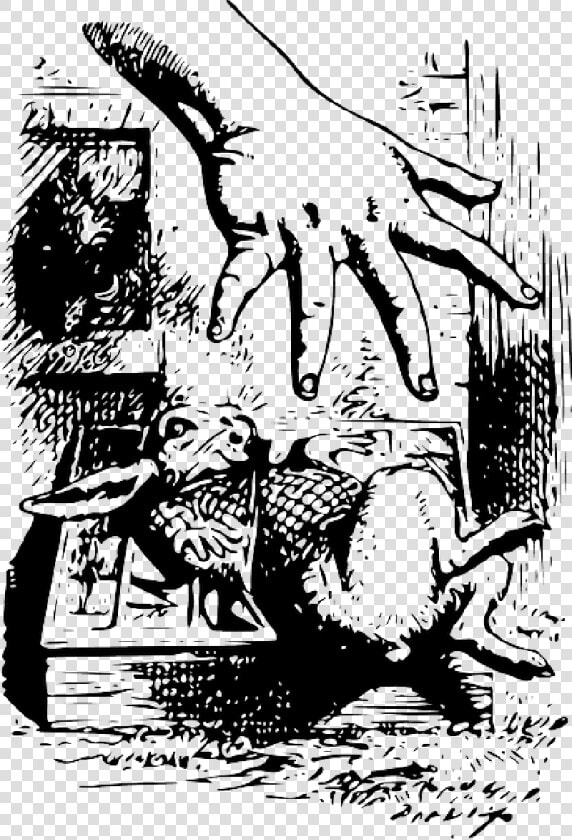 Outline  Hand  Fantasy  Falling  Alice  Wonderland   Alice In Wonderland The Rabbit Sends A Little Bill  HD Png DownloadTransparent PNG