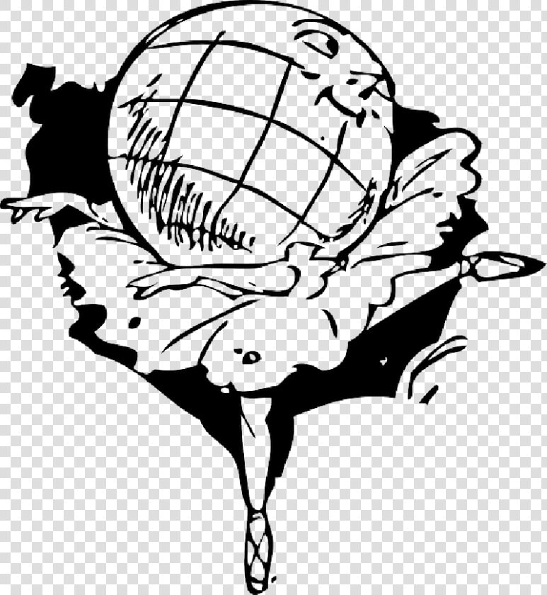 Globe  World  Earth  Girl  Ballerina  Dancing  Dance   Earth Ballerina  HD Png DownloadTransparent PNG