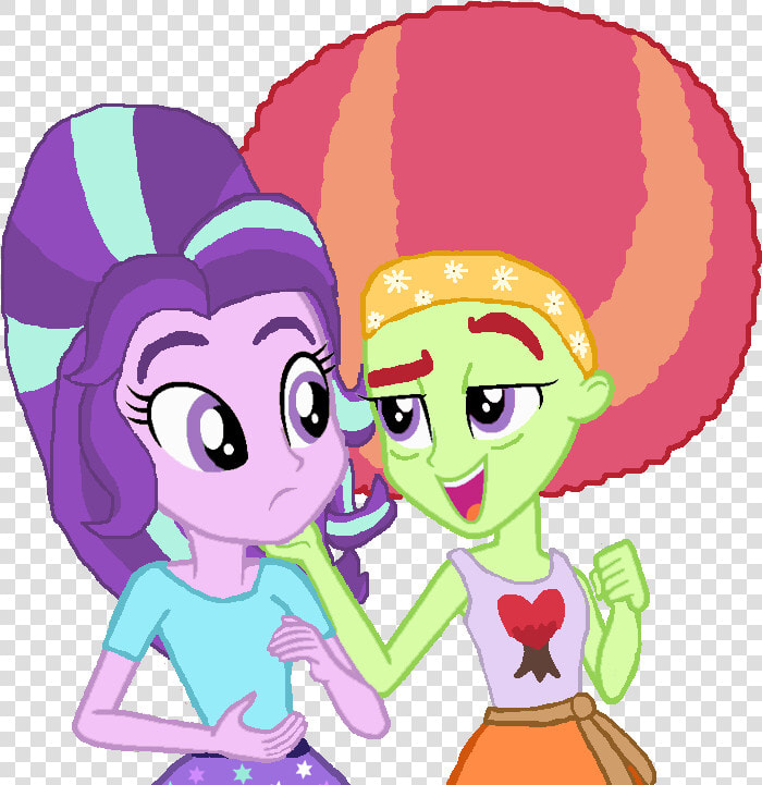 Starlight Glimmer With Afro Tree Hugger   Cartoon  HD Png DownloadTransparent PNG