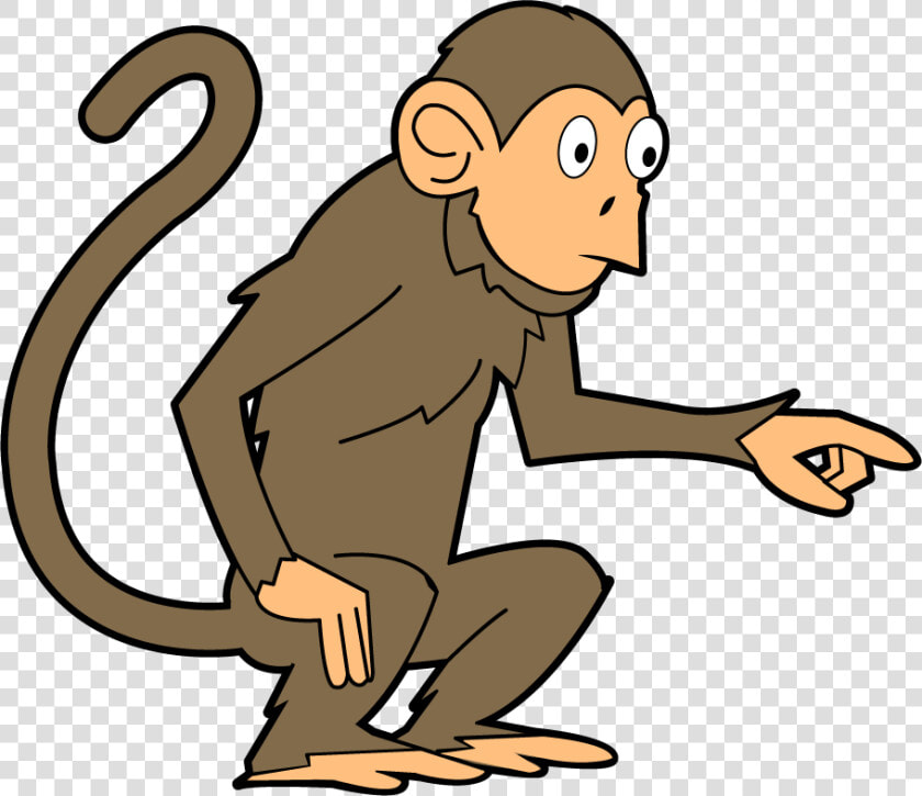 Animals » Apes Monkeys » Monkey Pointing   Monkey Clipart  HD Png DownloadTransparent PNG