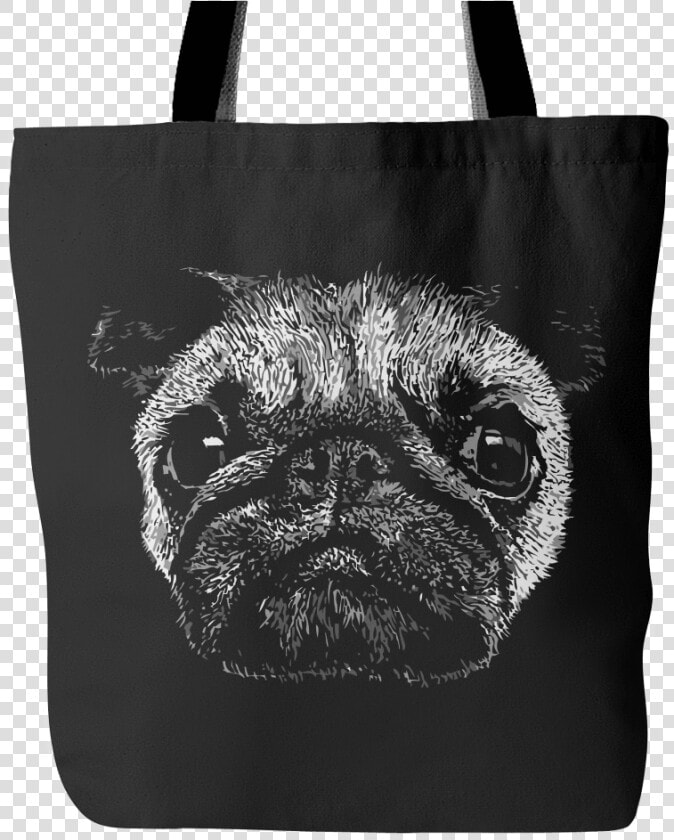 Pug Face Tote Bag   Tote Bag  HD Png DownloadTransparent PNG
