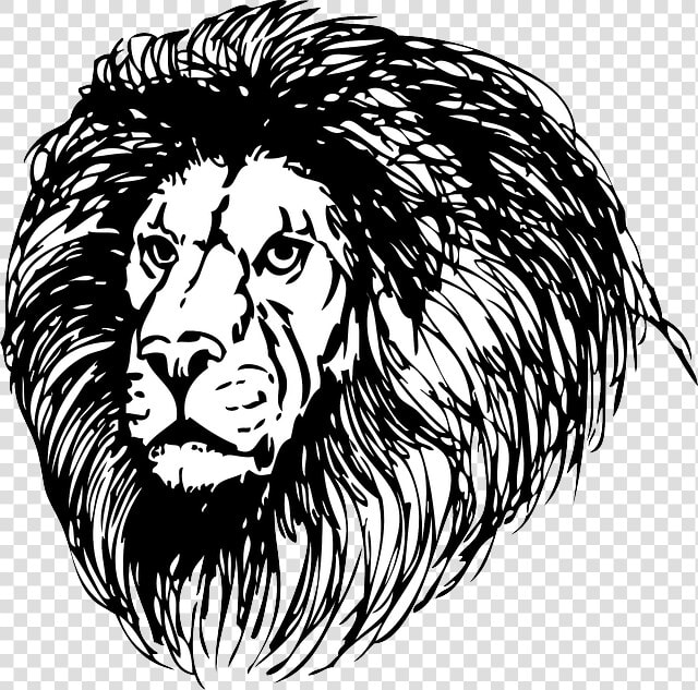Lion  Lionhead  Cat  Head  Black  Tribal  Outline   Lion Witch Wardrobe Clipart  HD Png DownloadTransparent PNG