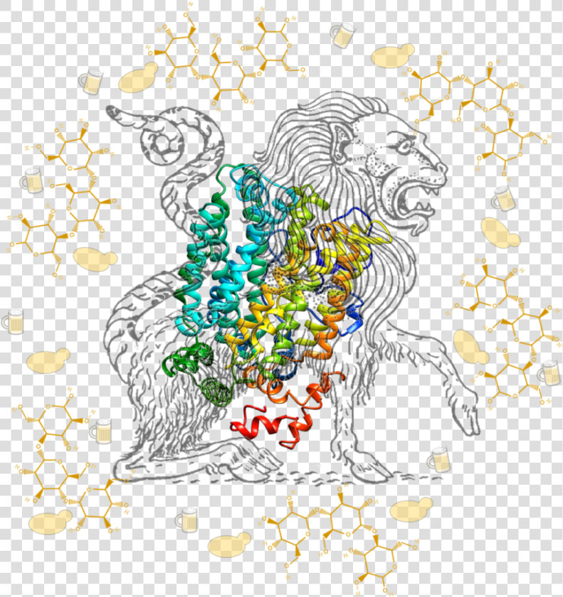 Chimera Overlaid With Predicted Structure Of A Novel  HD Png DownloadTransparent PNG