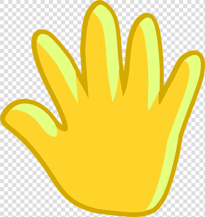 Hand  Palm  Stop  Yellow  Wave  Bye  Goodbye  HD Png DownloadTransparent PNG