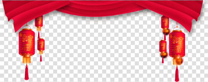 Red Festive Curtain Decoration Vector   Carmine  HD Png DownloadTransparent PNG