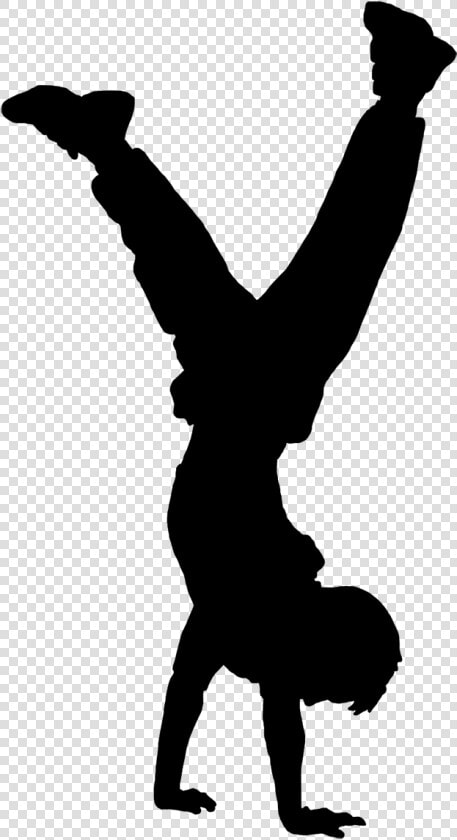 Clip Art Of Doing Handstand Dance   Handstand Male Gymnast Silhouette  HD Png DownloadTransparent PNG