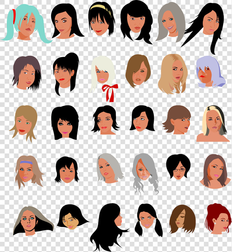 Women Faces Culture Free Picture   Many Faces Clip Art  HD Png DownloadTransparent PNG