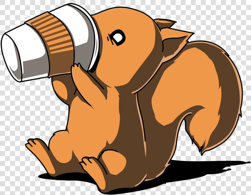 Clipart Squirrel September   Squirrel Drinking Coffee Animated  HD Png DownloadTransparent PNG