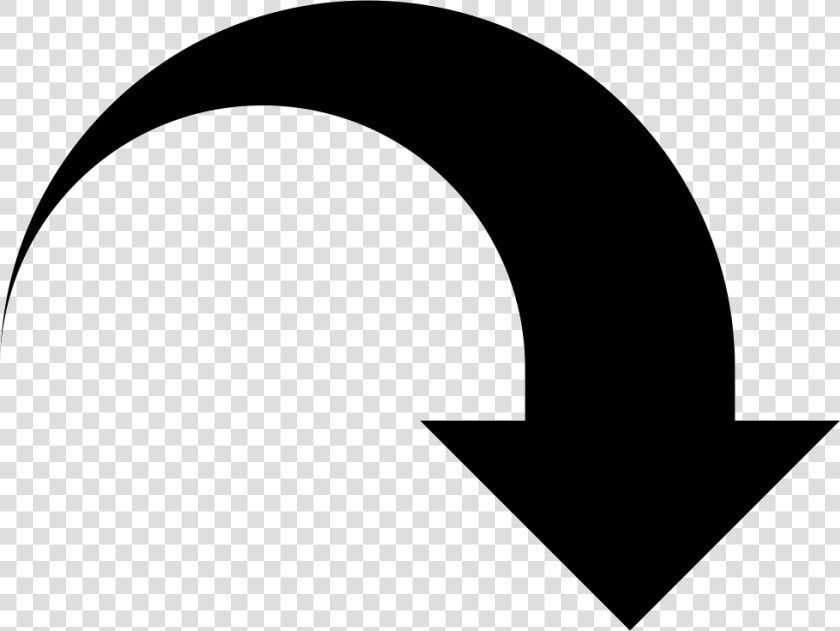 Downward Arrow Curve   Black Curved Arrow Clipart  HD Png DownloadTransparent PNG