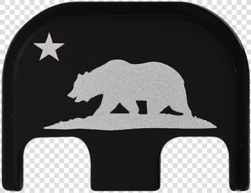 California Flag Stainless Steel Black Traditional Finish   California Republic Bear Logo  HD Png DownloadTransparent PNG