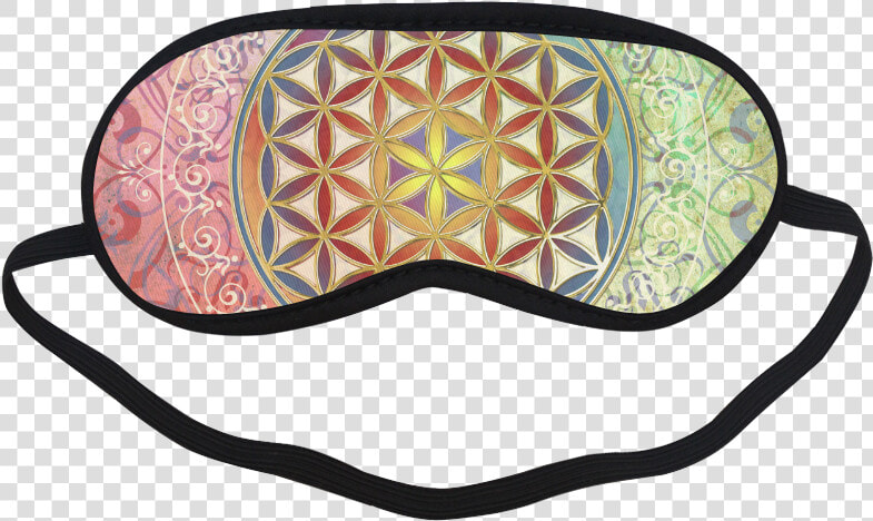 Flower Of Life Vintage Ornaments Green Red Sleeping   All Might Sleep Mask  HD Png DownloadTransparent PNG