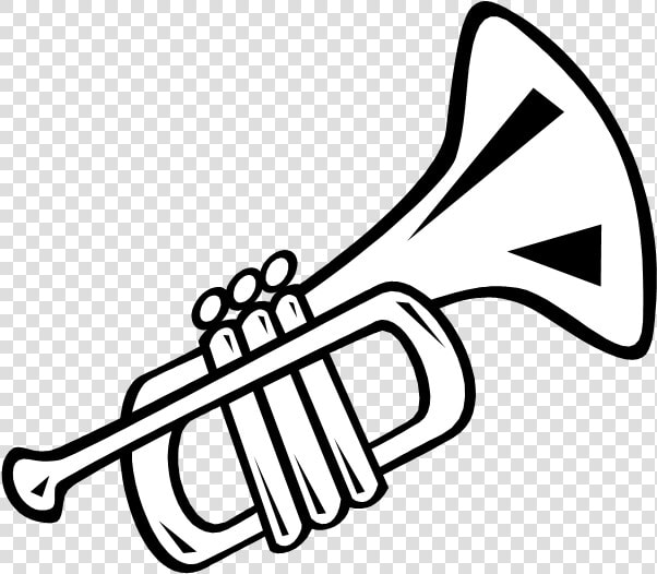 Trumpet Clipart Tumundografico   Trumpet Black And White  HD Png DownloadTransparent PNG