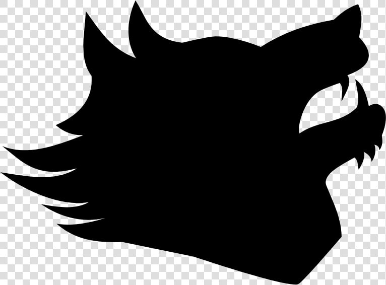 Dog Silhouette Clip Art   Silhouette Of A Wolf Head  HD Png DownloadTransparent PNG