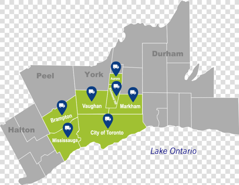 Gta Map   Greater Toronto Area Cities  HD Png DownloadTransparent PNG