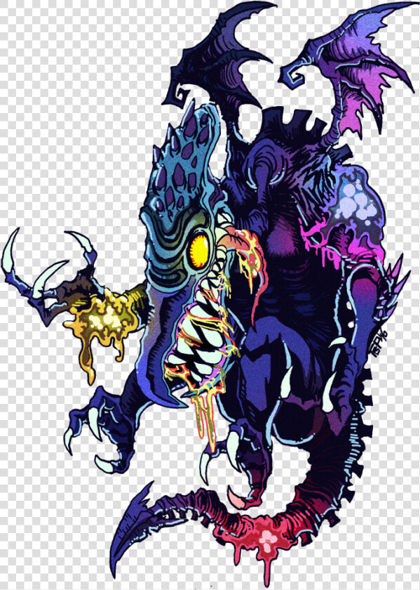 Neo Ridley   Ridley x Metroid Fusion   Metroid Ridley Concept Art  HD Png DownloadTransparent PNG