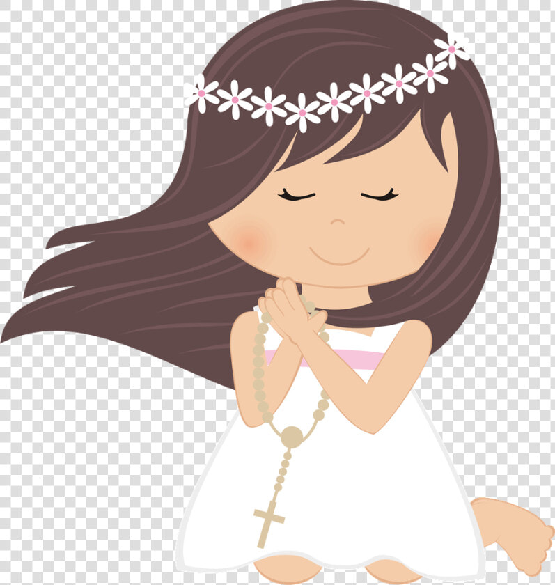 First Communion Girl Png   Communion Girl Clipart  Transparent PngTransparent PNG