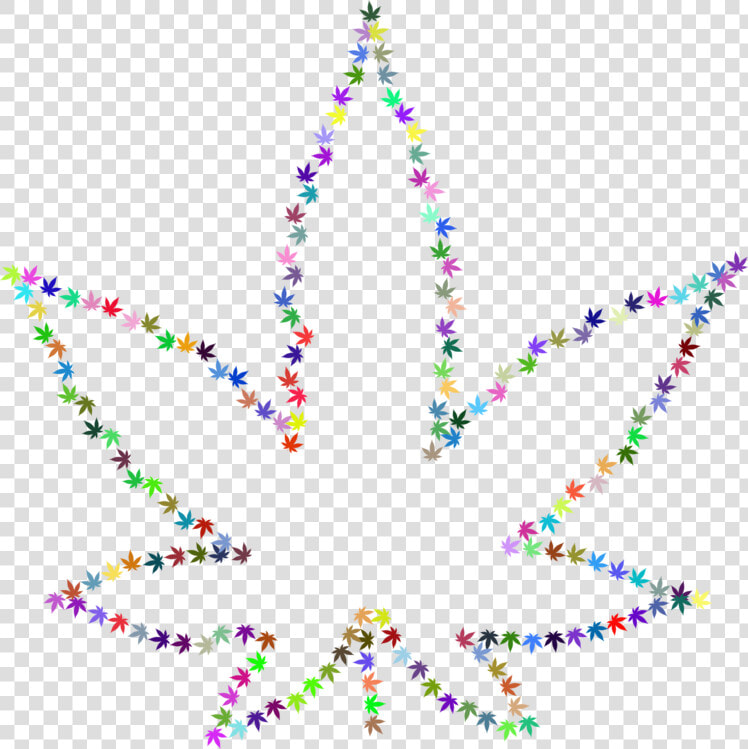 Line art symmetry   Outline Of Cannabis  HD Png DownloadTransparent PNG