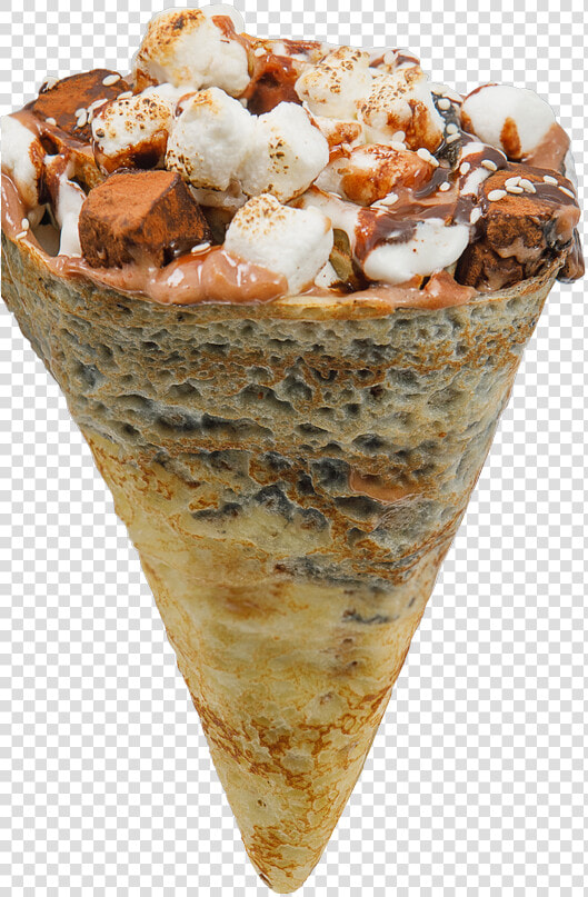 Smores Crepe   Ice Cream  HD Png DownloadTransparent PNG