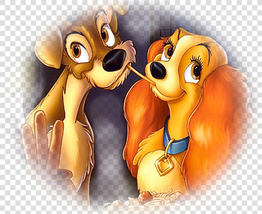 Lady And Tramp Couple Tube Illustration   Lady And The Tramp Spaghetti Vine  HD Png DownloadTransparent PNG